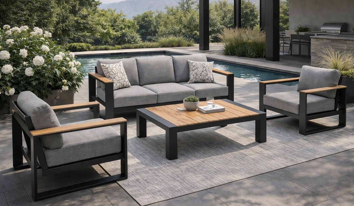 Комплект для відпочинку на 5 осіб HIGOLD CAMBUSA 206220 сірий