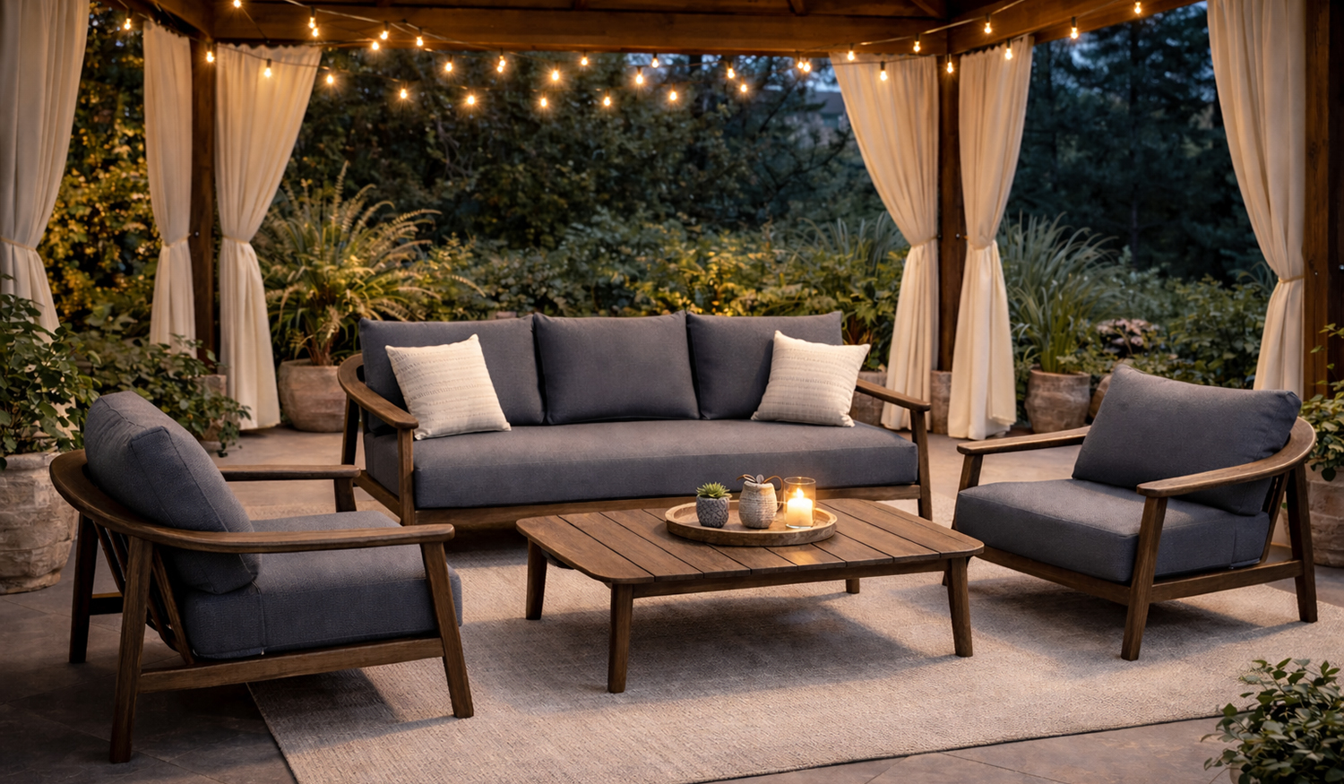 Комплект для відпочинку на 5 осіб HIGOLD LEO 206330 сірий